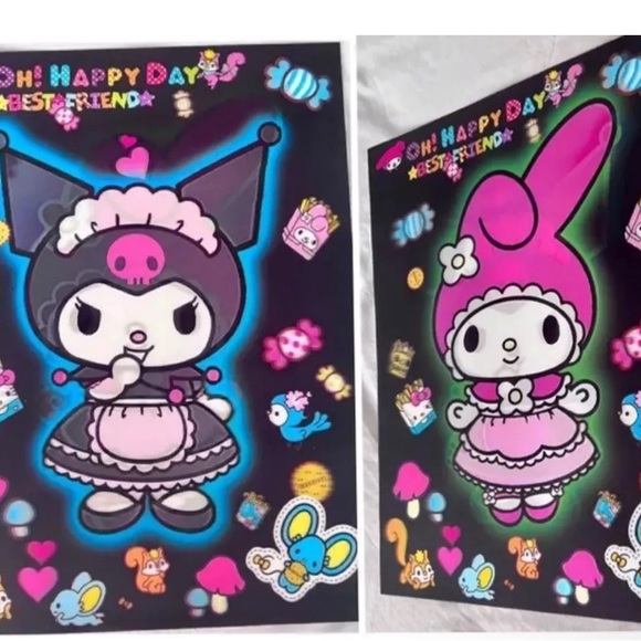 Kuromi and Melody 2-in-1 3D effect poster - Picture 2 of 4